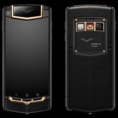 Vertu Ti Black Mixed Red Gold