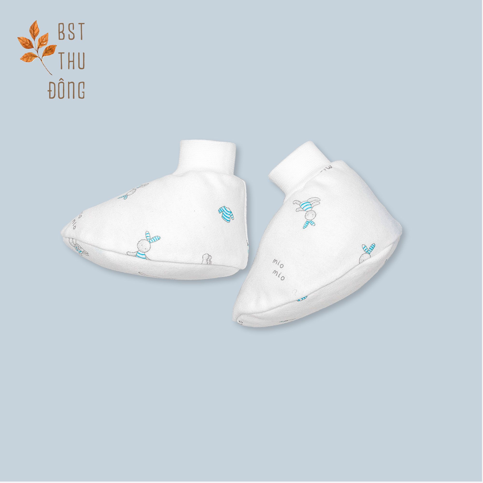 Bao chân bo Thỏ dày xanh