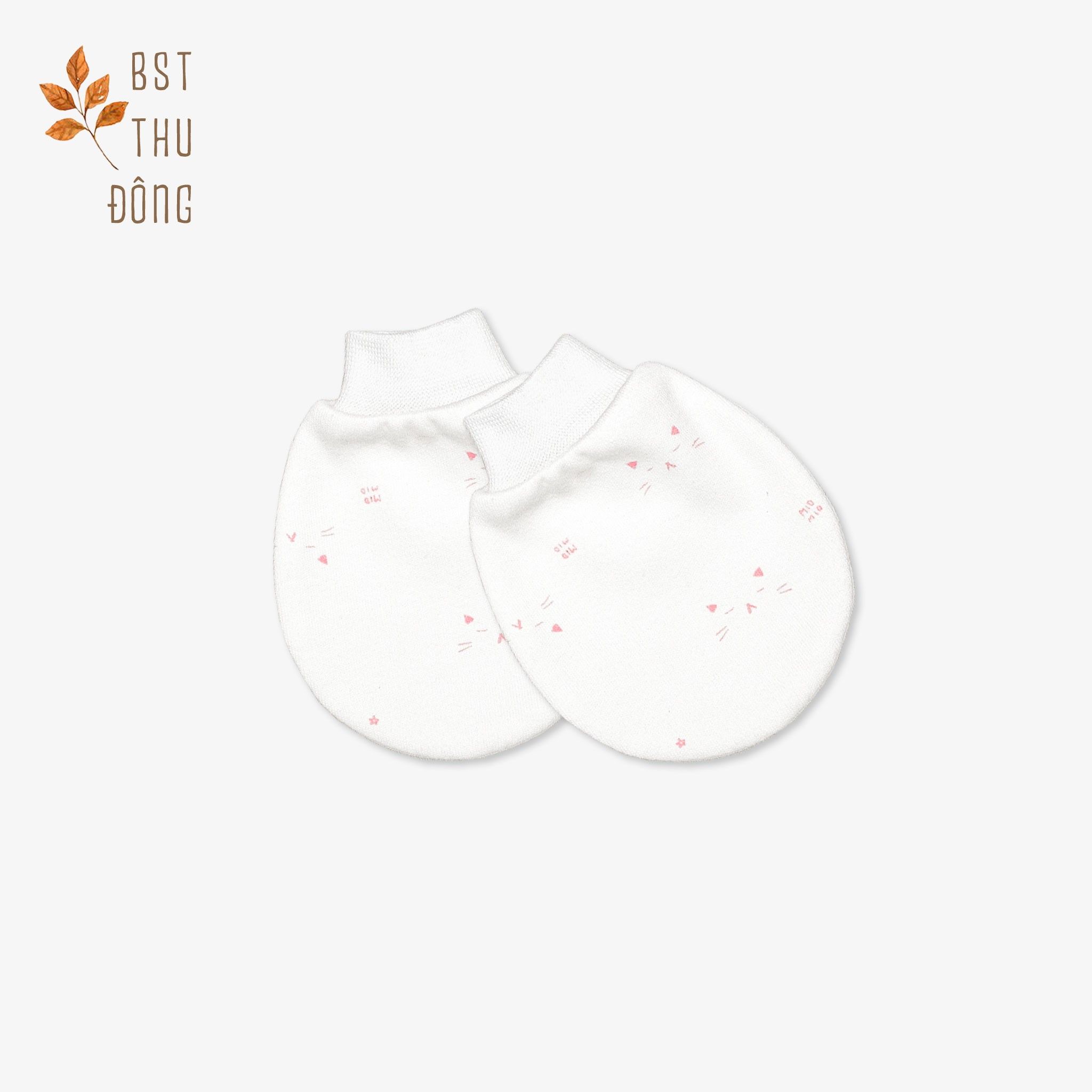 Set 2 đôi bao tay bo Mèo dày hồng