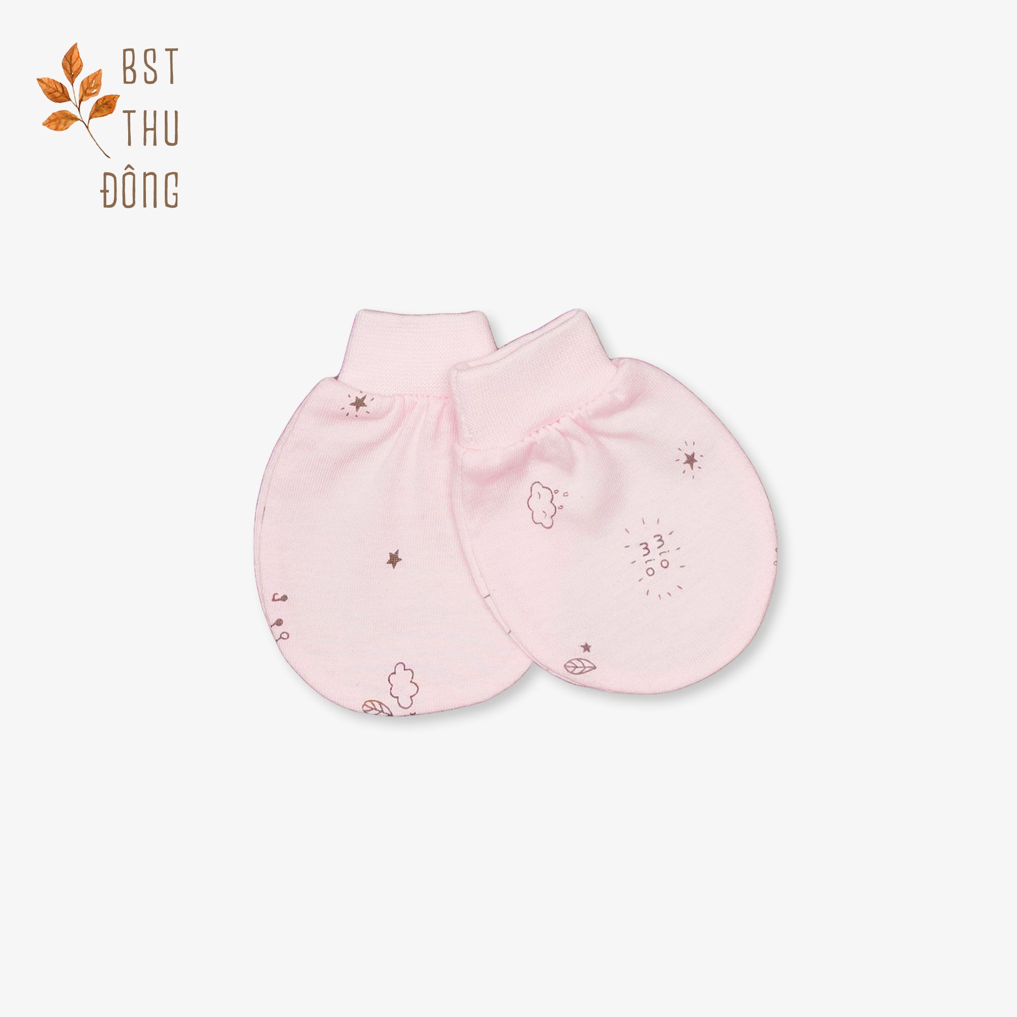 Set 2 đôi bao tay bo Mèo Mây dày hồng