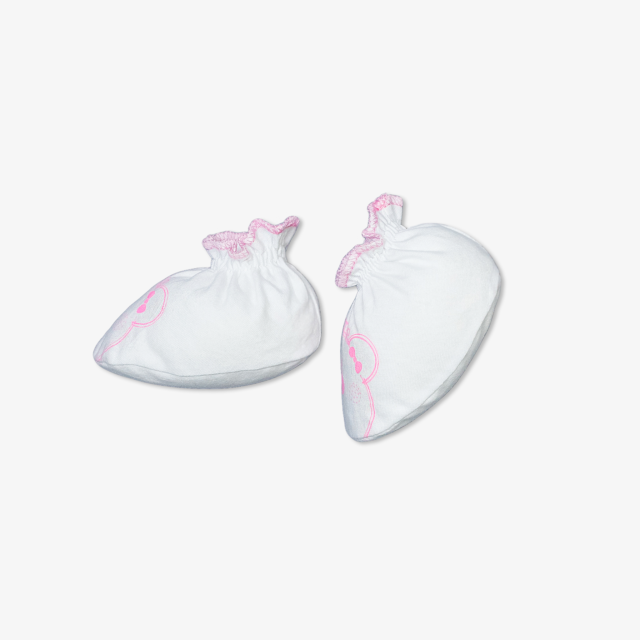 bao chân bèo Teddy trắng hồng