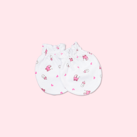 Set 2 đôi Bao tay bèo Xe Nôi hồng