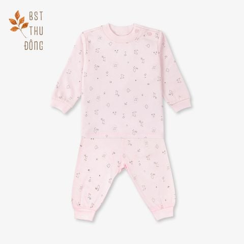 Bộ đông nút vai Mèo Mây hồng