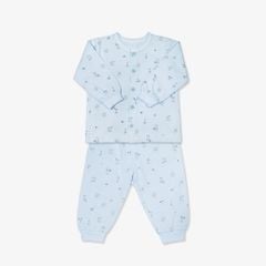 Bộ quần áo sơ sinh dài Mèo Mây xanh