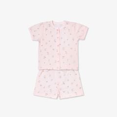 Bộ quần áo sơ sinh ngắn Mèo Mây hồng