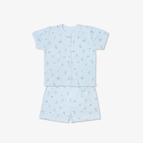 Bộ quần áo sơ sinh ngắn Mèo Mây xanh