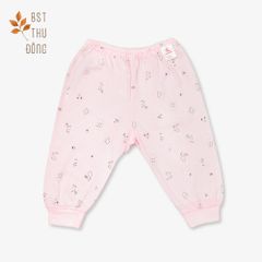 Quần sơ sinh rã đáy bo Mèo Mây dày hồng