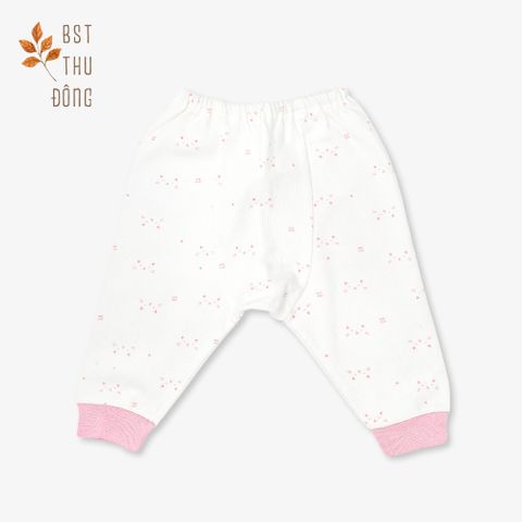 Quần sơ sinh rã đáy bo Mèo dày hồng