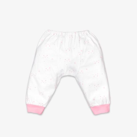 Quần sơ sinh dài bo Mặt mèo hồng