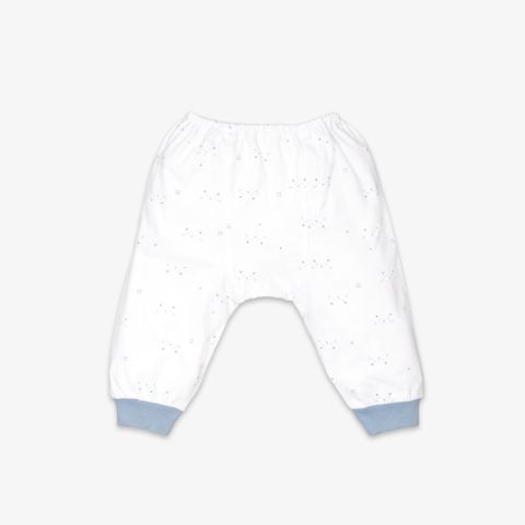 Quần sơ sinh dài bo Mặt mèo xanh