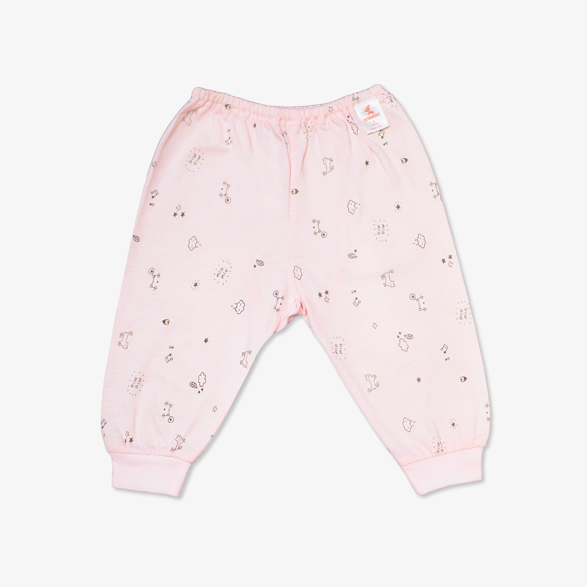 Quần sơ sinh dài bo Mèo Mây hồng