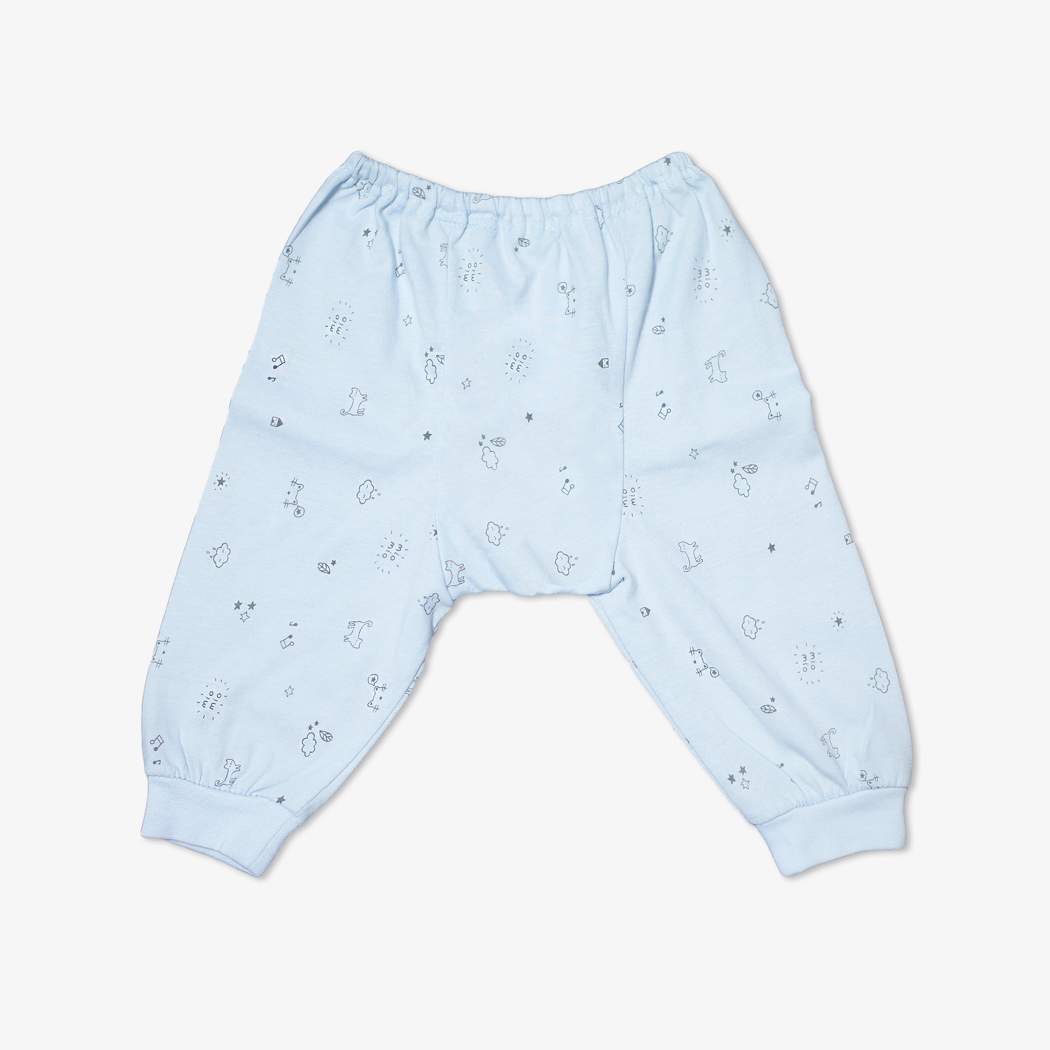 Quần sơ sinh dài bo Mèo Mây xanh