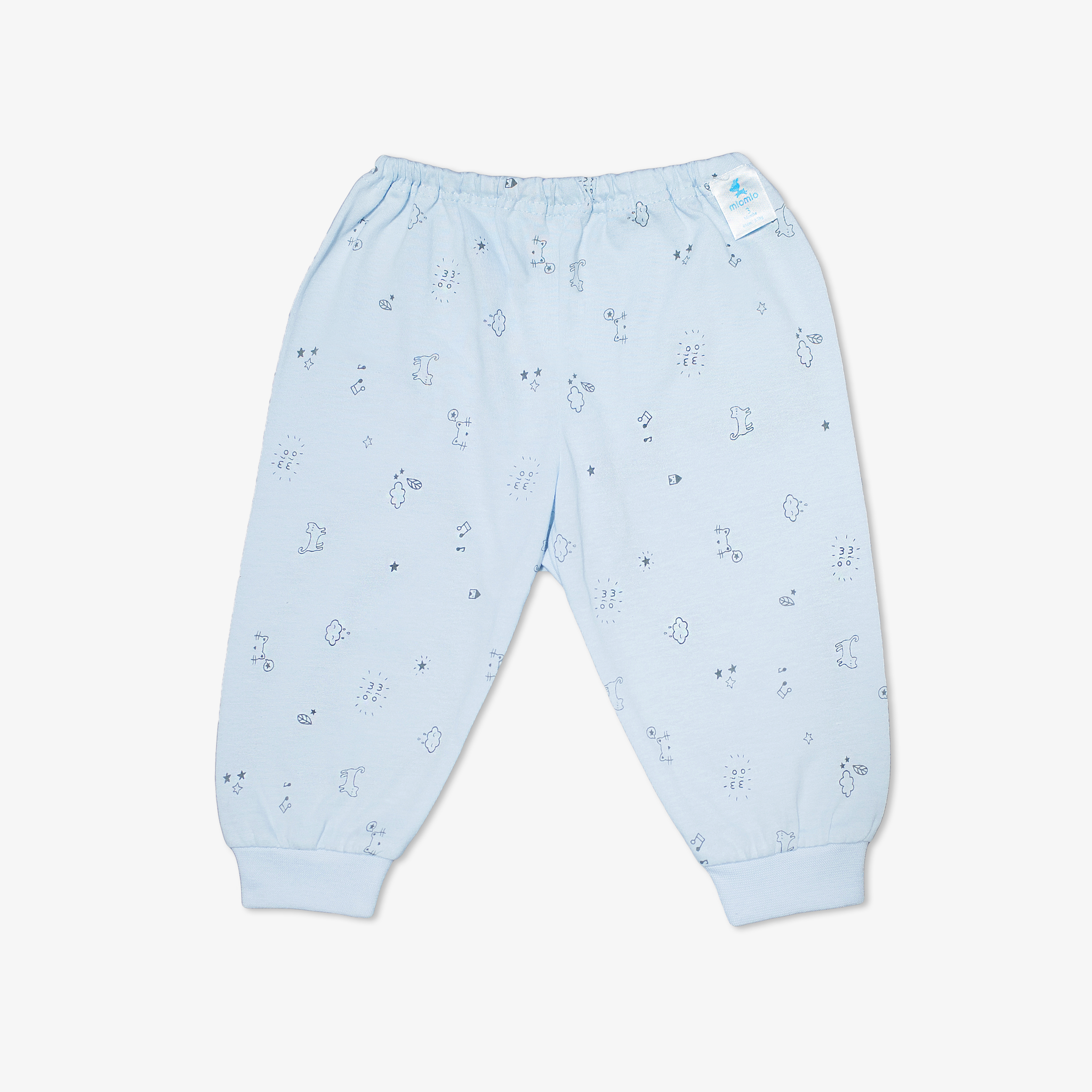 Quần sơ sinh dài bo Mèo Mây xanh