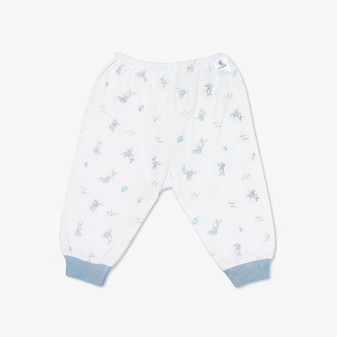 Quần sơ sinh dài bo Thỏ xanh