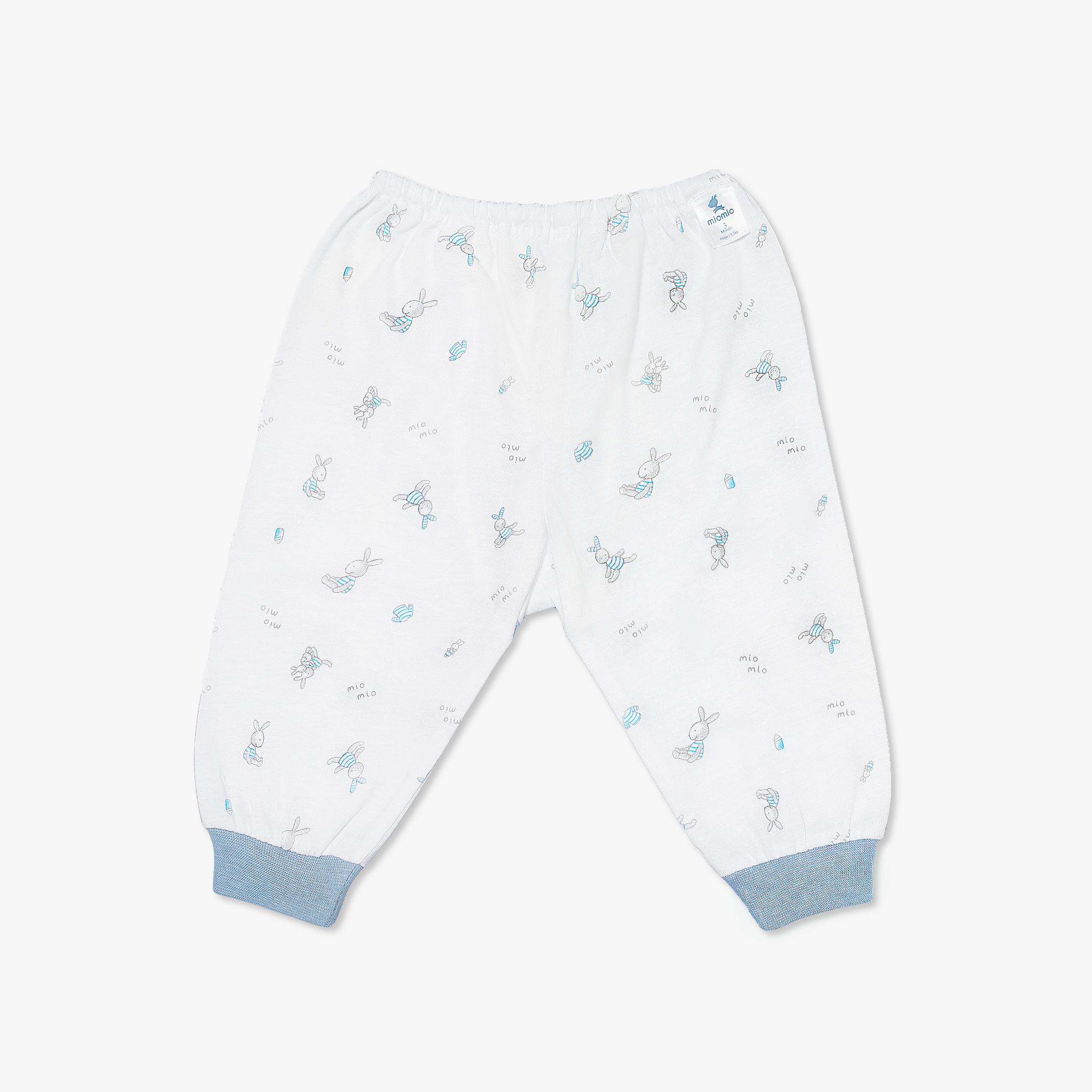 Quần sơ sinh dài bo Thỏ xanh