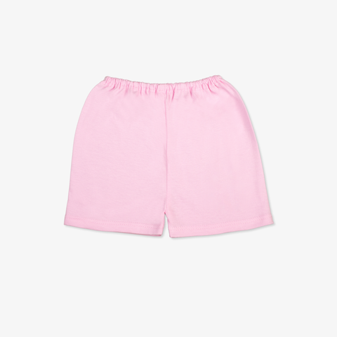 Quần sơ sinh ngắn trơn hồng