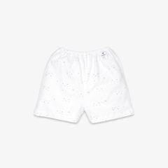 Quần sơ sinh ngắn Mặt mèo xanh