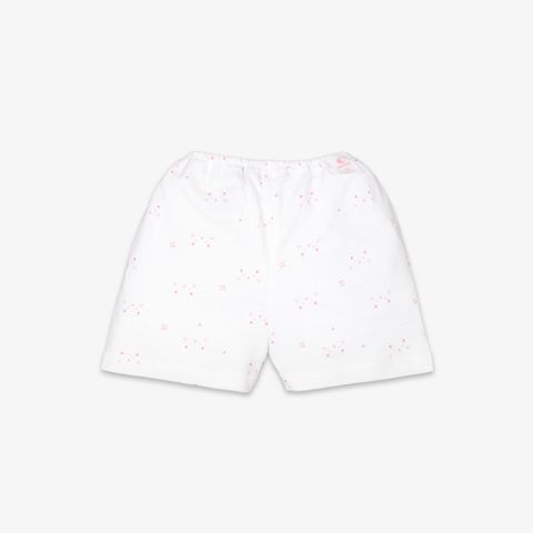 Quần sơ sinh ngắn Mặt mèo hồng