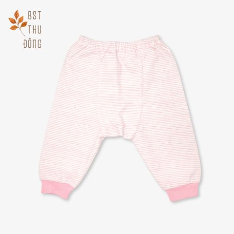 Quần sơ sinh rã đáy bo Sọc dày hồng