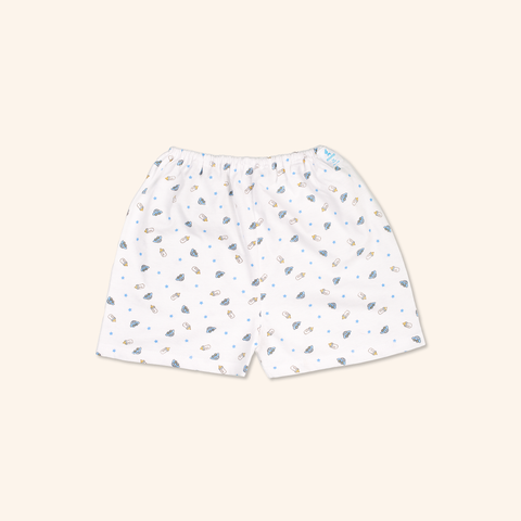 Quần sơ sinh ngắn Xe Nôi xanh