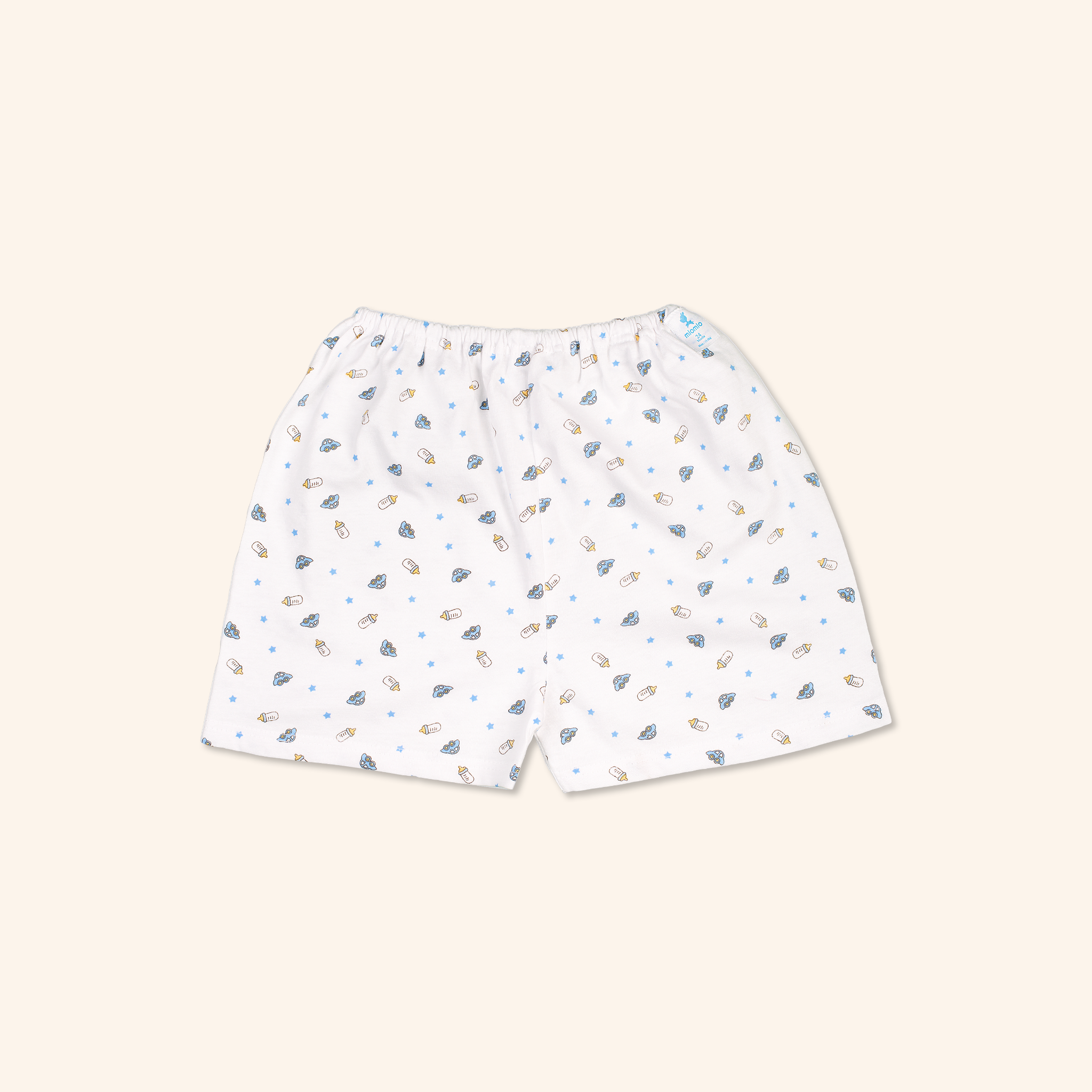 Quần sơ sinh ngắn Xe Nôi xanh