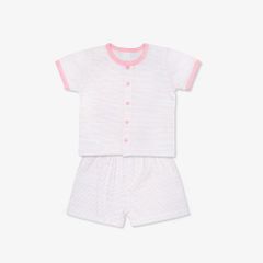 Bộ quần áo sơ sinh ngắn Sọc hồng