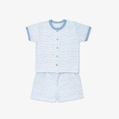 Bộ quần áo sơ sinh ngắn Sọc xanh