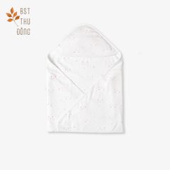 Tấm quấn sơ sinh 2 lớp Mèo hồng