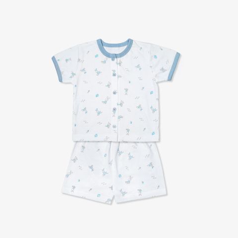 Bộ quần áo sơ sinh ngắn Thỏ xanh