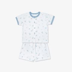 Bộ quần áo sơ sinh ngắn Thỏ xanh