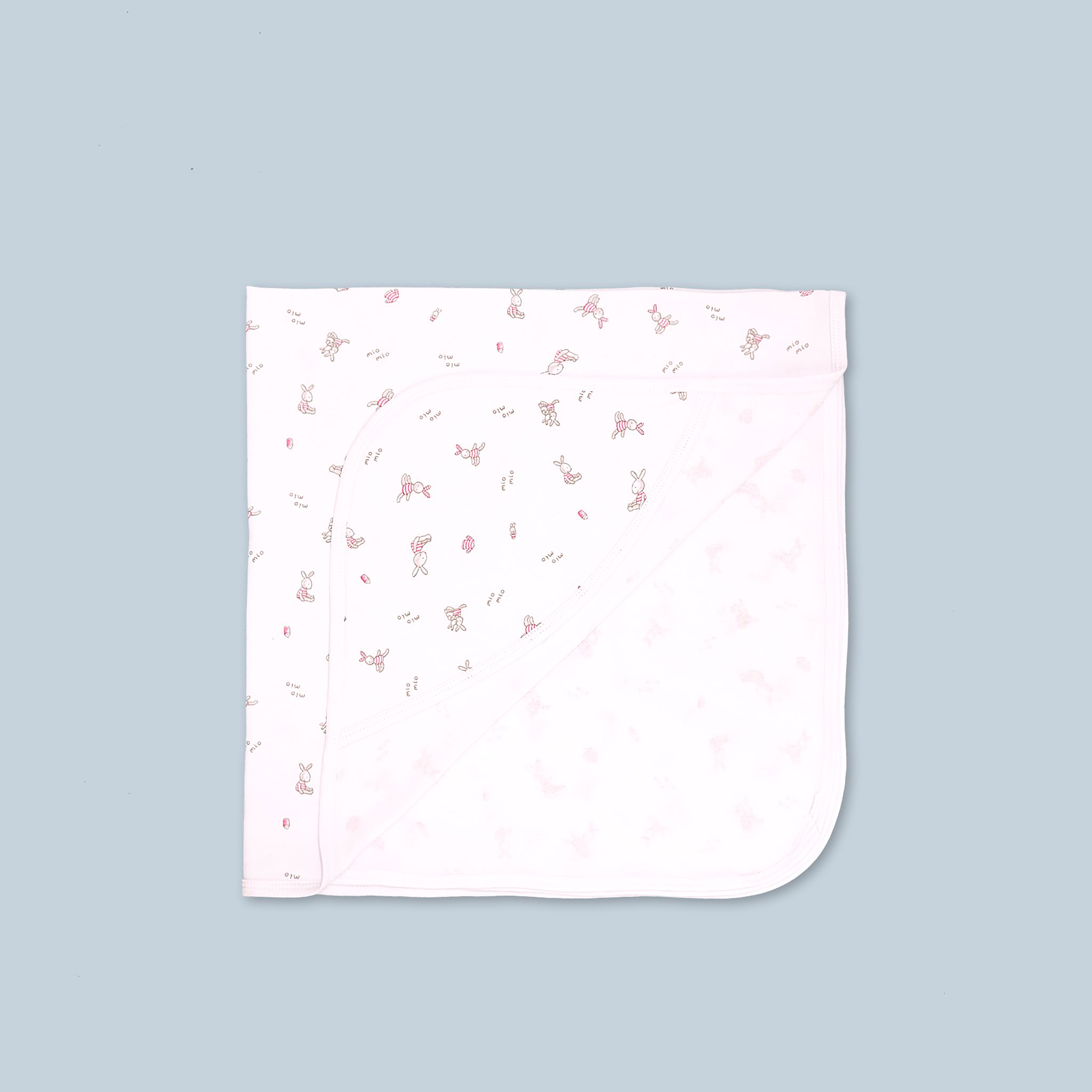 Tấm Quấn 2 Lớp Thu Đông MIOMIO, Họa Tiết: Thỏ, Sọc, Mèo, Mèo Mây Cho Bé Trai Bé Gái, Freesize, Vải Interlock Cotton