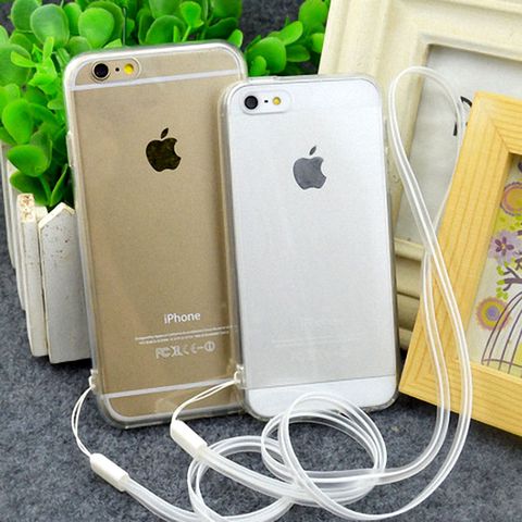 Ốp iPhone trong suốt viền dẻo (Không dây)