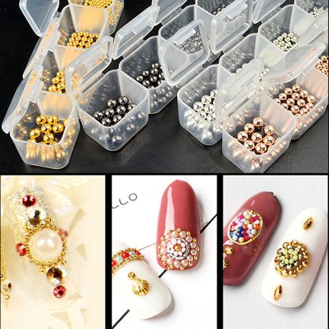 Khay hạt bi nhiều size Trang trí Nails