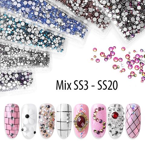 Bịch Hạt đá pha lê trộn Mix size SS3-SS20