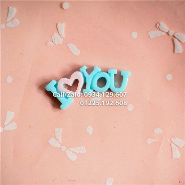 LET0012 - Chữ I Love You nhựa Trang trí ốp lưng