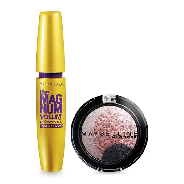 Bộ đôi mắt 3D Maybelline: Mascara Magnum 9,2ml và Phấn mắt Hyper Cosmo Trio hồng 2,5g