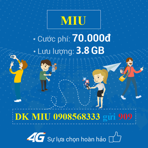 GÓI CƯỚC DATA MIU (70k) MOBIFONE