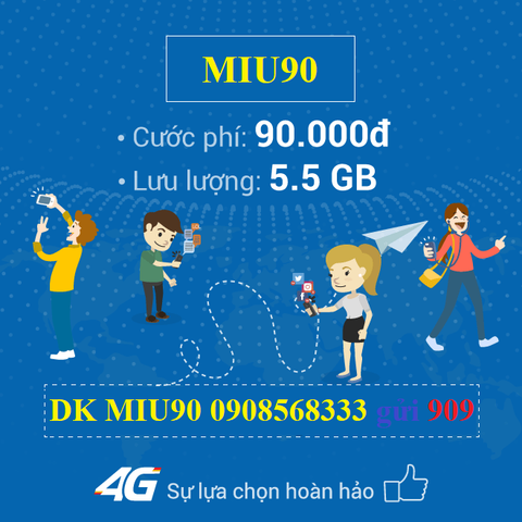 GÓI CƯỚC DATA MIU90 MOBIFONE