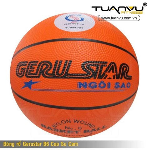 Bóng Rổ Gerustar B6 Cao Su Cam , Bong Ro Gerustar B6 Cao Su Cam, bóng rổ, bong ro, bóng rổ Gerustar, bong ro Gerustar