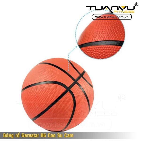 Bóng Rổ Gerustar B6 Cao Su Cam , Bong Ro Gerustar B6 Cao Su Cam, bóng rổ, bong ro, bóng rổ Gerustar, bong ro Gerustar