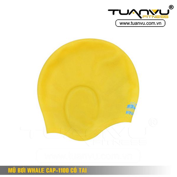 Mũ bơi Whale CAP-1100 có tai, Mu boi Whale CAP-1100 co tai, Whale CAP-1100