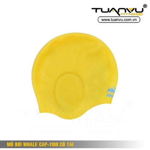 Mũ bơi Whale CAP-1100 có tai, Mu boi Whale CAP-1100 co tai, Whale CAP-1100