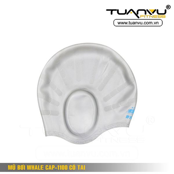 Mũ bơi Whale CAP-1100 có tai, Mu boi Whale CAP-1100 co tai, Whale CAP-1100