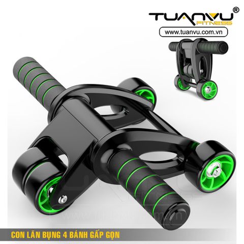 con lăn bụng 4 bánh gấp gọn, con lan bung 4 banh gap gon