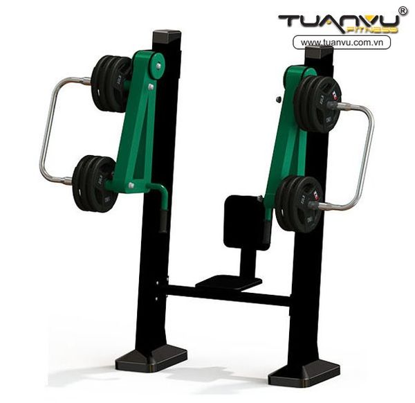 Dụng cụ tập thể lực ngoài trời ngồi đẩy ngực TVQDTL002