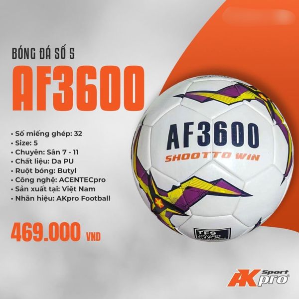 Quả bóng đá số 5 AF3600, qua bong da AF3600