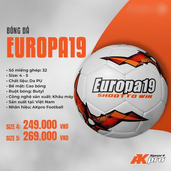 Quả bóng đá EUROPA19, qua bong da EUROPA19