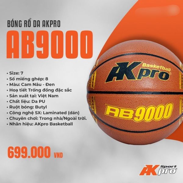Quả bóng rổ da AB9000, qua bong ro da AB9000