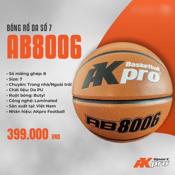 Quả bóng rổ da số 7 AB8006, qua bong ro da so 7 AB8006