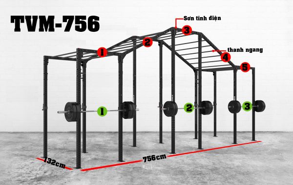 Giàn Crossfit TVM - 756, Gian Crossfit TVM - 756